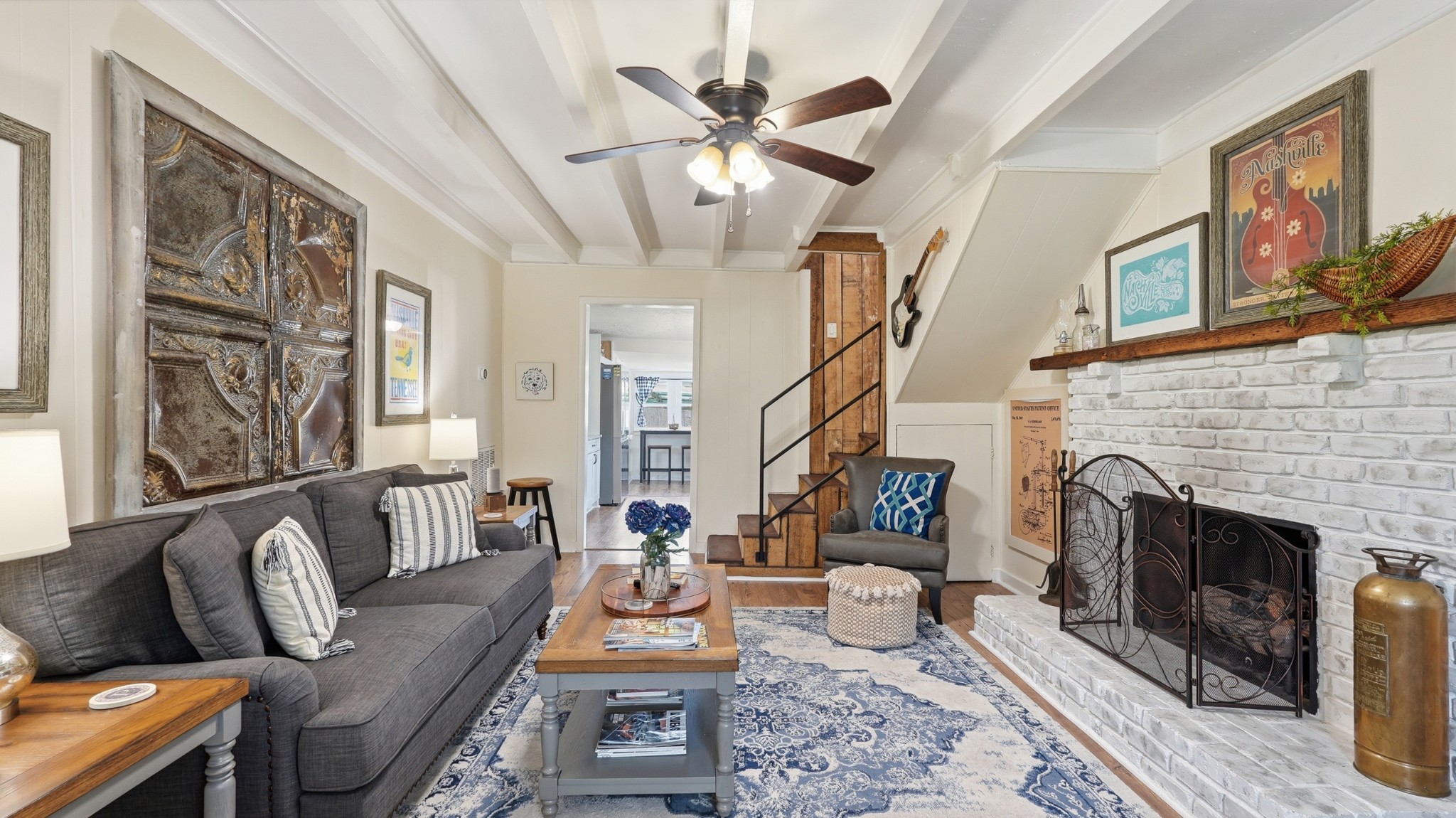 2830 Lockertsville Road Ashland City, TN 37015 - Photo 75 of 100 a living room with furniture and a fireplace