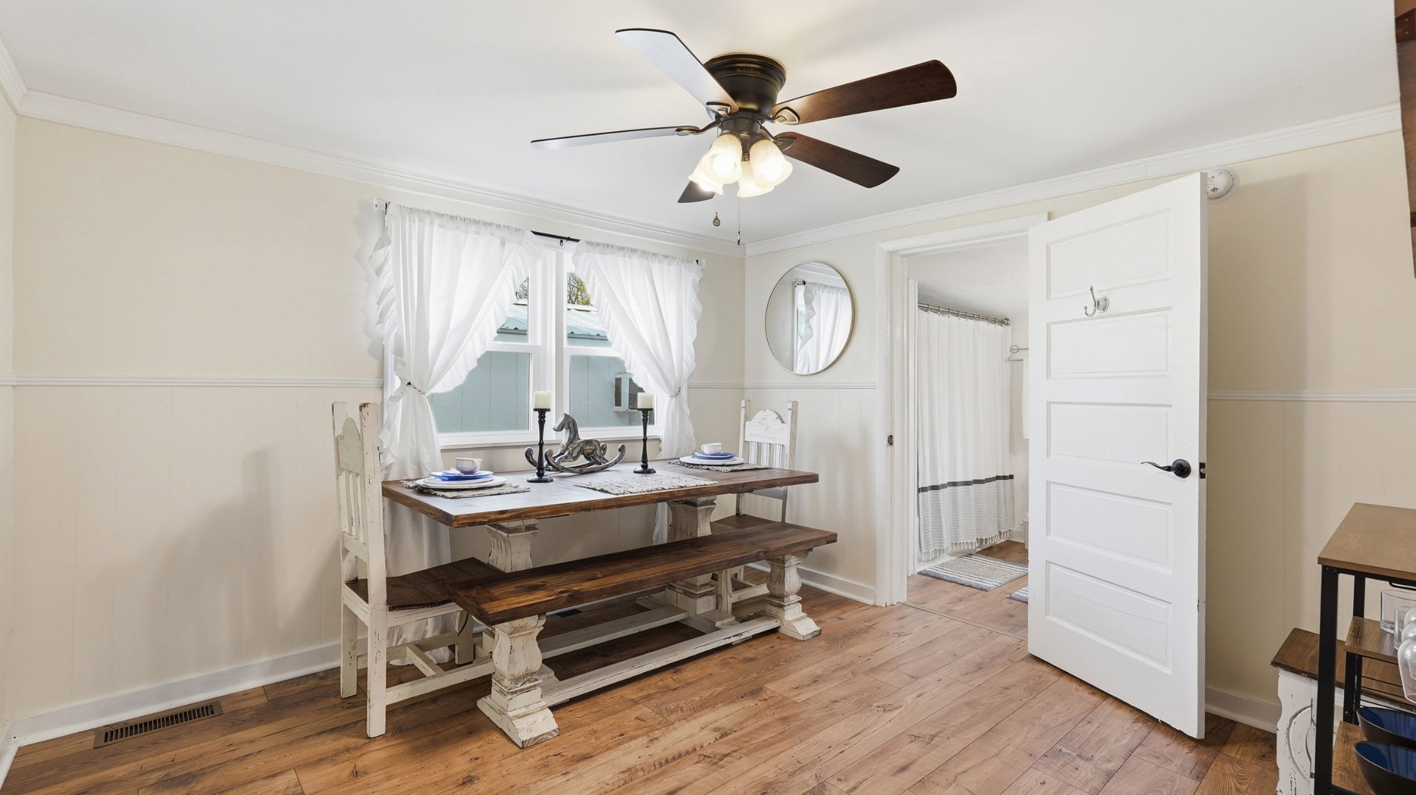 2830 Lockertsville Road Ashland City, TN 37015 - Photo 85 of 100 a view of workspace with wooden floor and ceiling fan