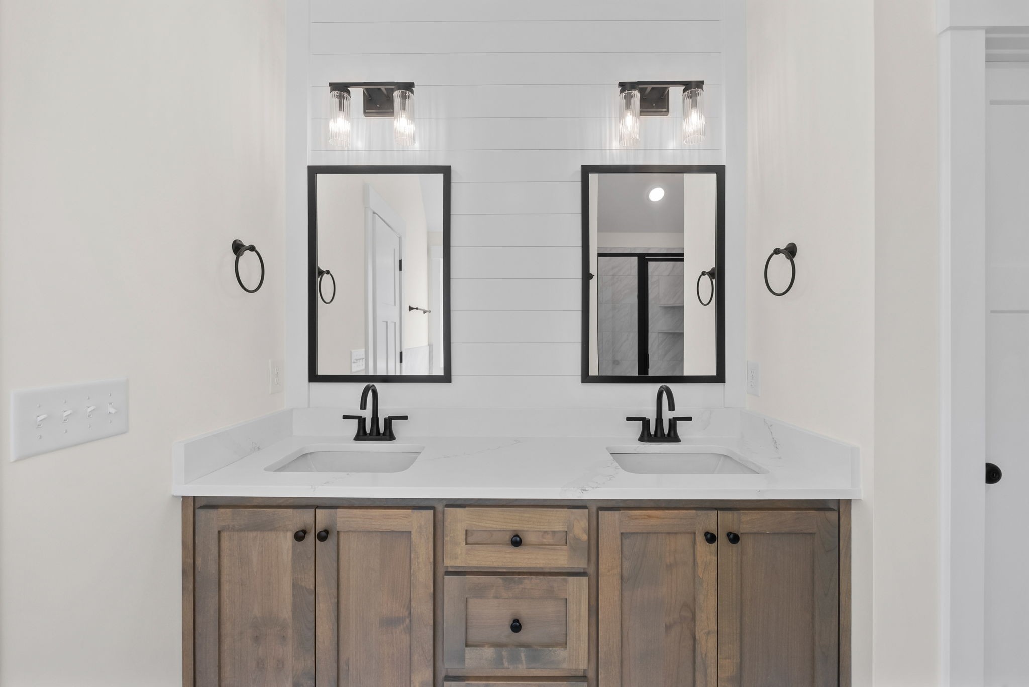 1593 Collins View Way Clarksville, TN 37043 - Photo 21 of 49 a bathroom with double vanity sinks and a mirror