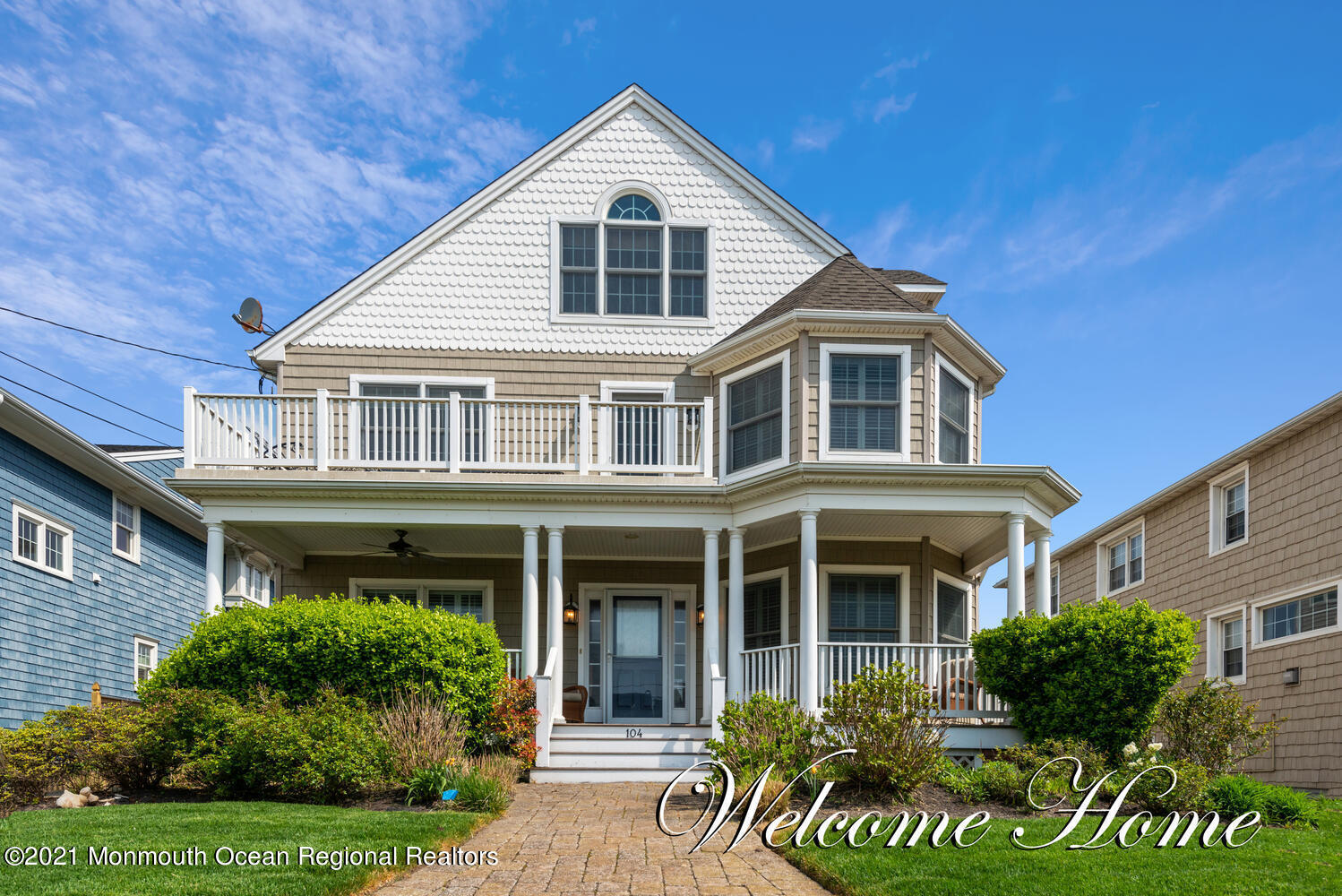 104 3rd Avenue Bradley Beach, NJ 07720 - Photo 1 of 40 a front view of a house with garden