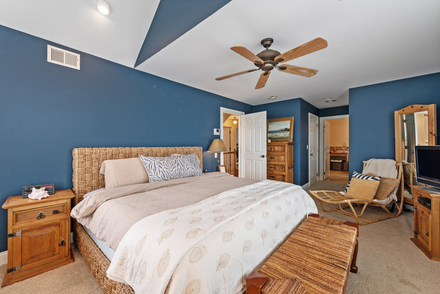 104 3rd Avenue Bradley Beach, NJ 07720 - Photo 18 of 40 a bedroom with a bed and large windows