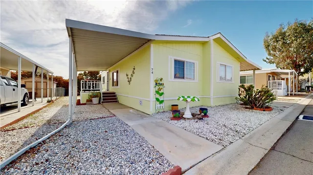 a view of a house with patio