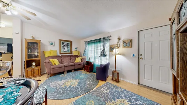 a living room with furniture and a couch