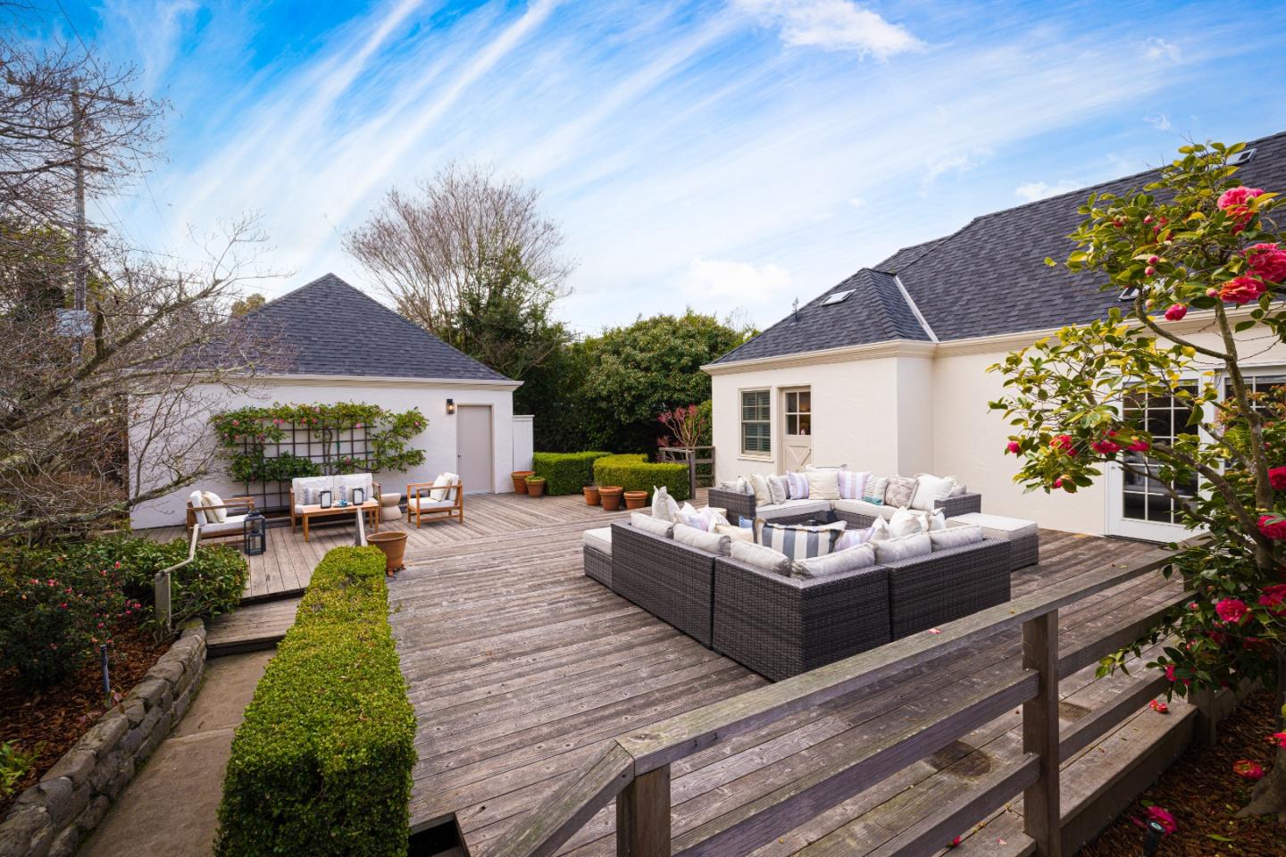 628 Alhambra Road San Mateo, CA 94402 - Photo 27 of 35 a view of a house with backyard and sitting area