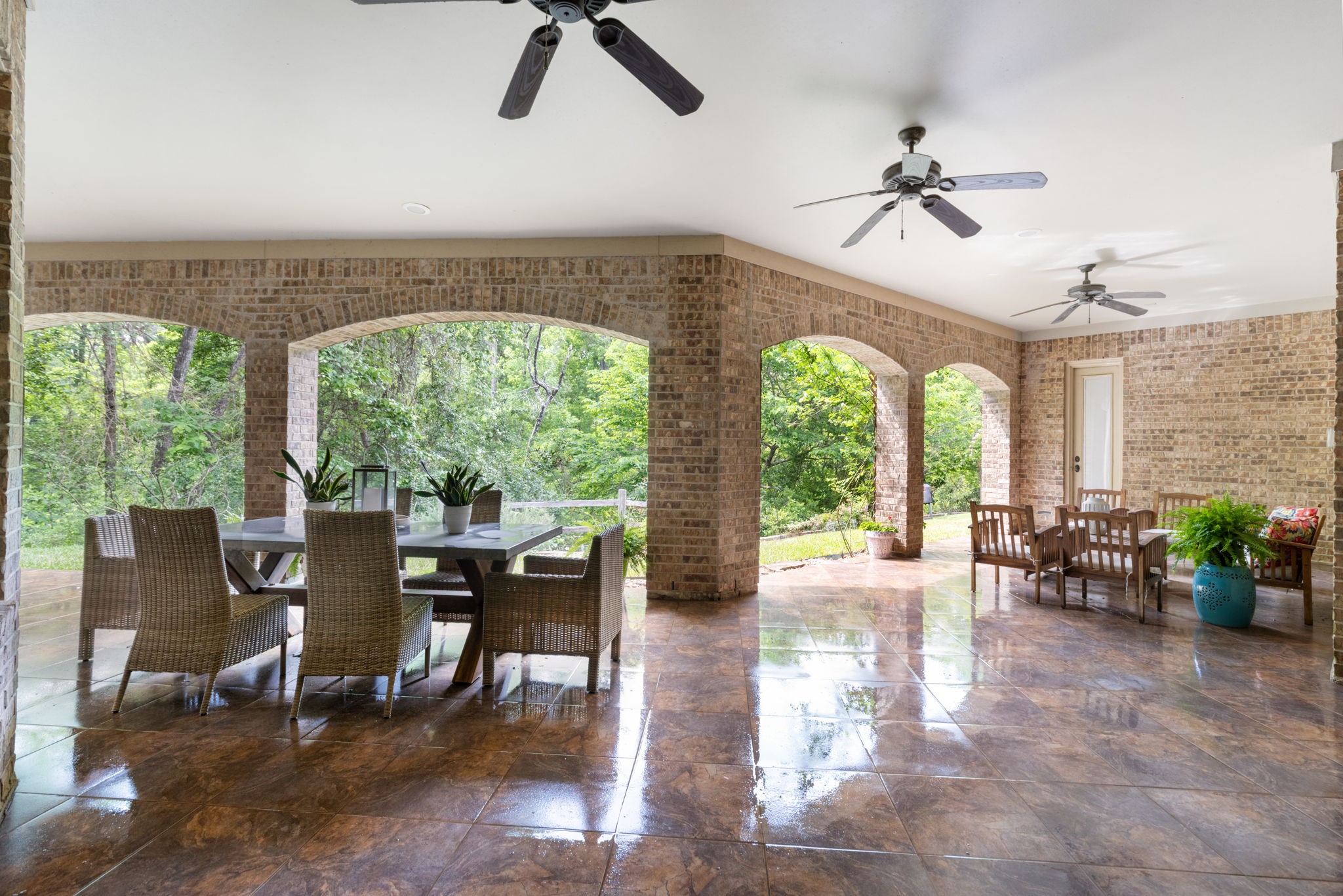7421 Enchanted Stream Drive Conroe, TX 77304 - Photo 41 of 50 a view of a dining room with furniture window and outside view