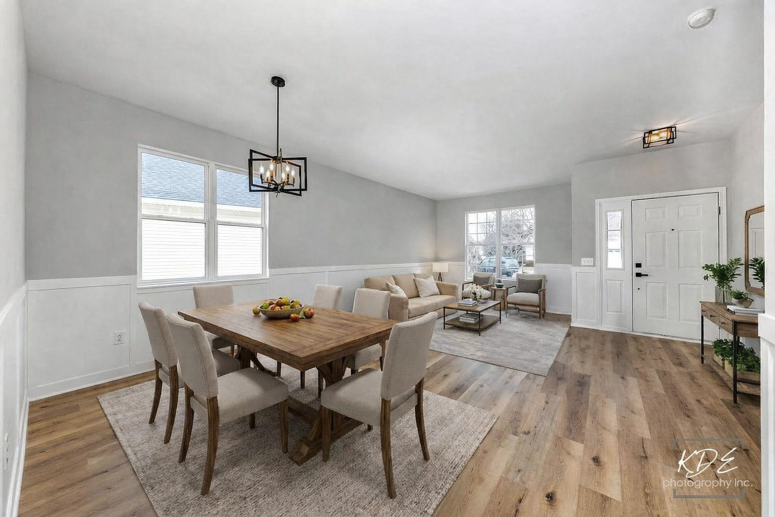 733 Mecosta Lane Romeoville, IL 60446 - Photo 2 of 36 a view of a dining room with furniture window and wooden floor