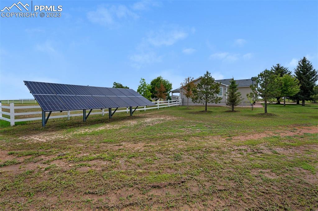 28230 Washington Road Calhan, CO 80808 - Photo 28 of 40 a backyard of a house with lots of green space