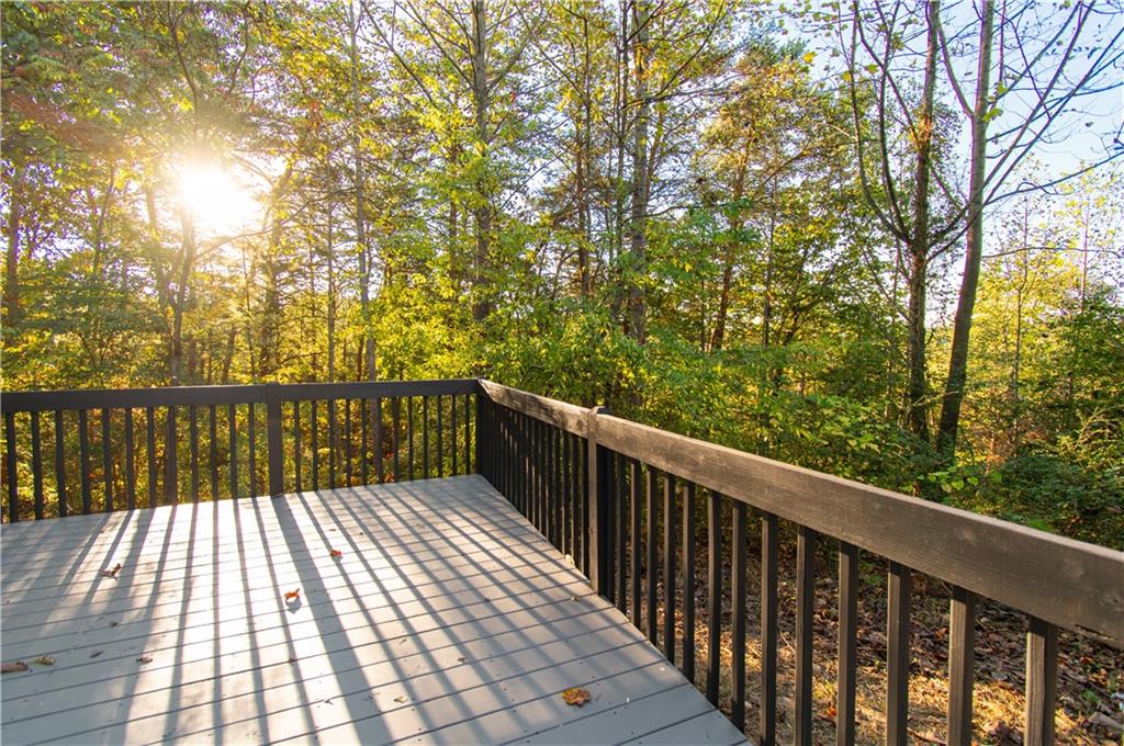 250 Nottingham Way Fairmount, GA 30139 - Photo 42 of 43 a balcony with wooden floor and trees