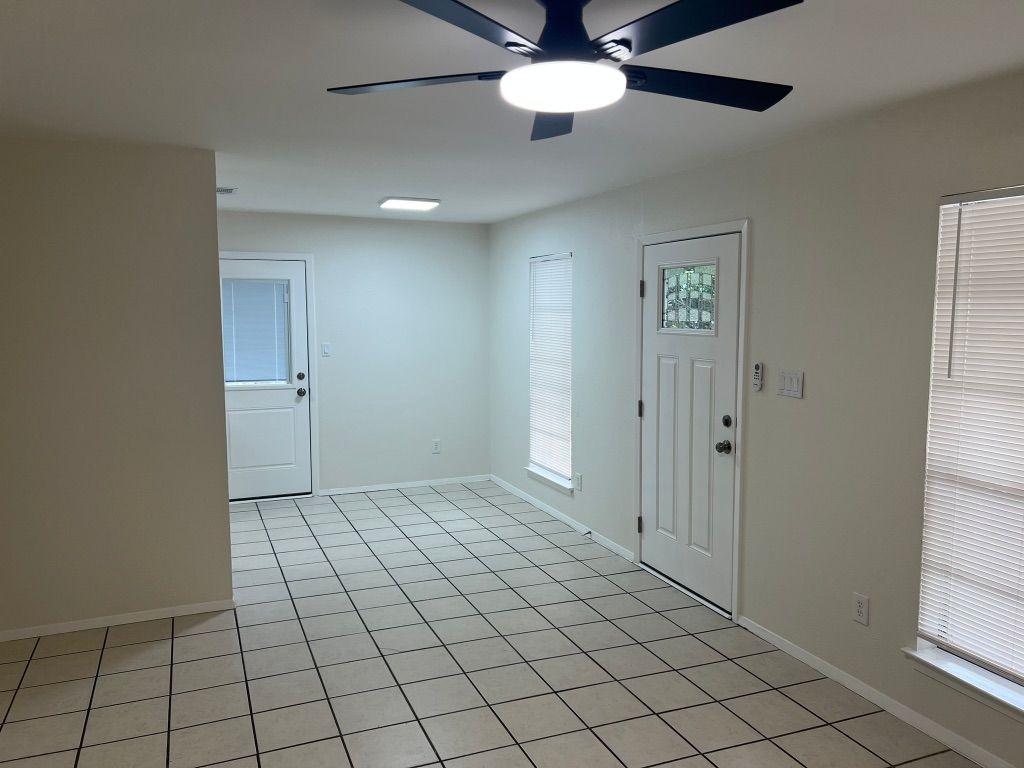 5302 Indio Circle, Unit A Austin, TX 78745 - Photo 4 of 13 Entryway featuring ceiling fan and light tile patterned floors