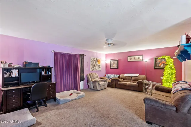 a room with furniture and a window