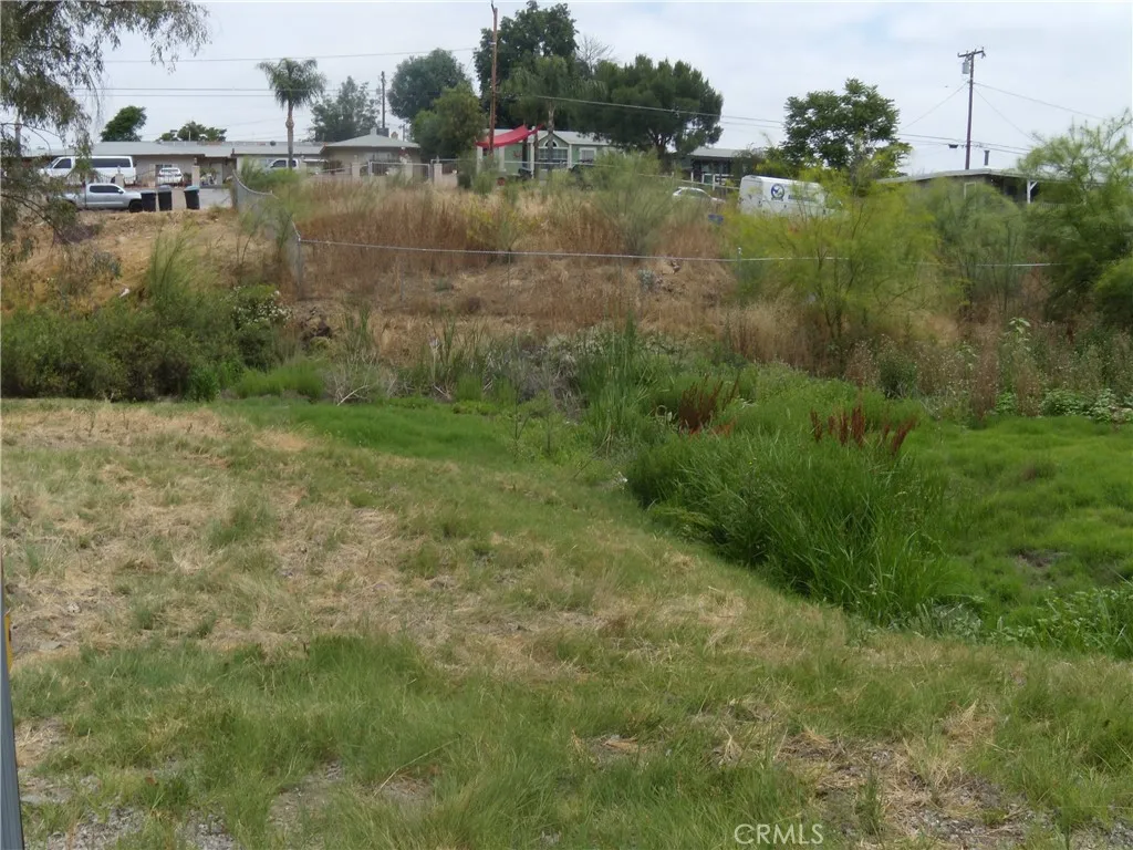 a view of a lake from a yard