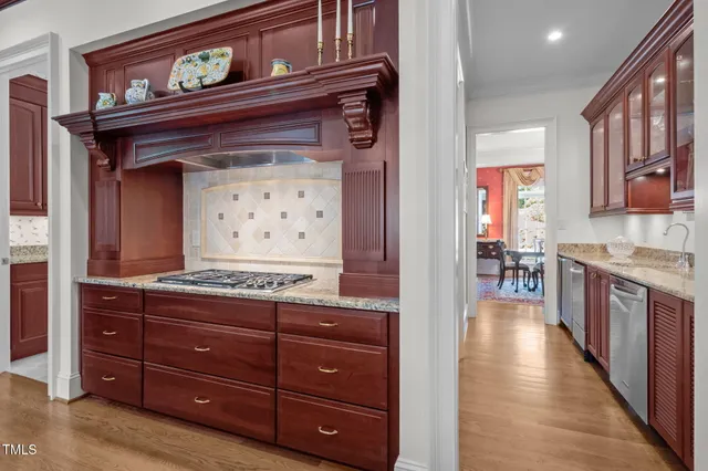 a spacious bathroom with a double vanity sink and a mirror