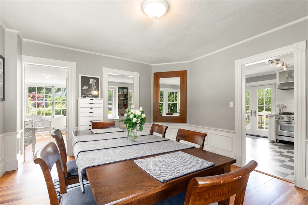 45 Reed Street Lexington, MA 02421 - Photo 8 of 35 a view of a dining room with furniture window and wooden floor