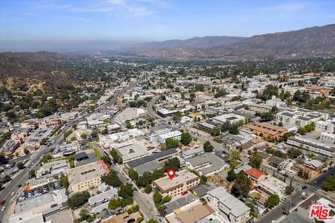 an aerial view of a city