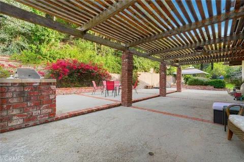 a view of a backyard with outdoor space