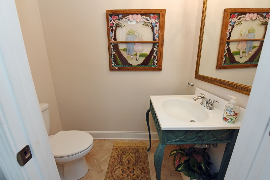 63 Loving Road Morganton, GA 30560 - Photo 30 of 58 a bathroom with a toilet a sink and mirror
