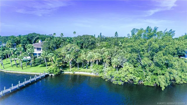 a view of a lake with a city