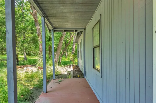a view of a porch