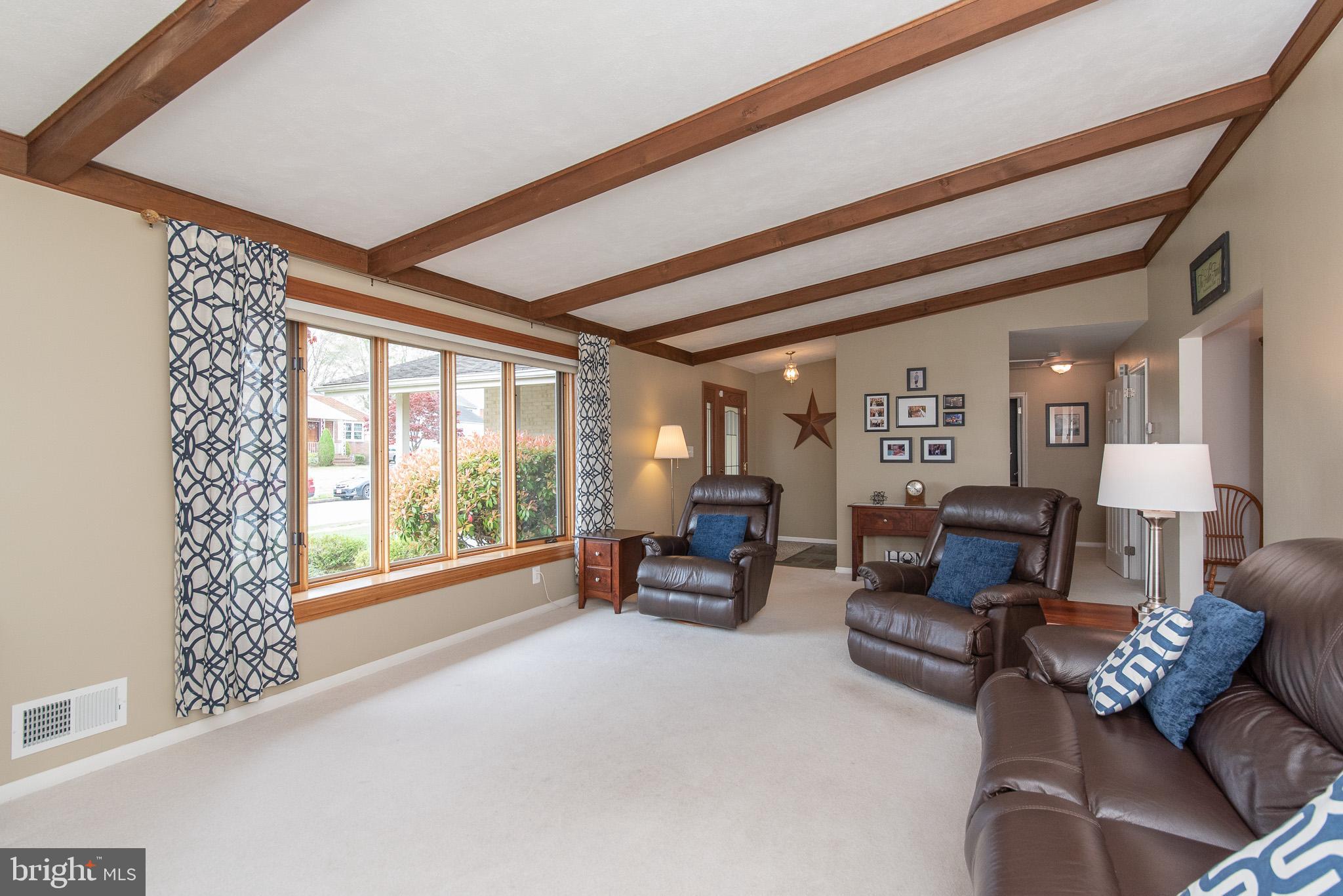 4310 Camellia Road Baltimore, MD 21236 - Photo 19 of 55 Living Room w/Vaulted Beam Ceilings & Bay Window