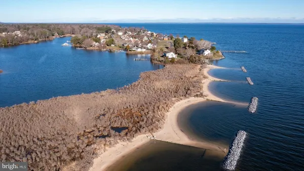 a view of a lake with houses