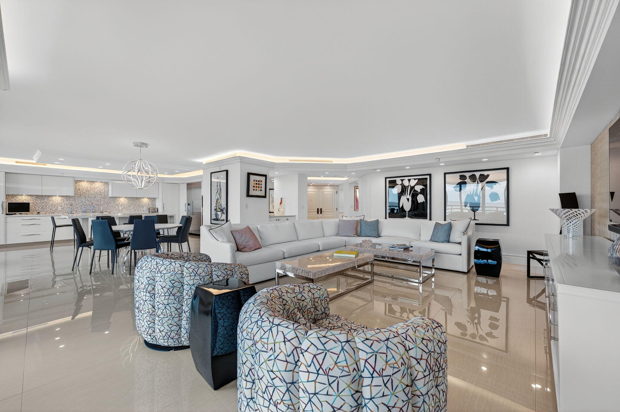 1400 South Ocean Boulevard, Unit 605 Boca Raton, FL 33432 - Photo 6 of 77 a living room with furniture and a large window