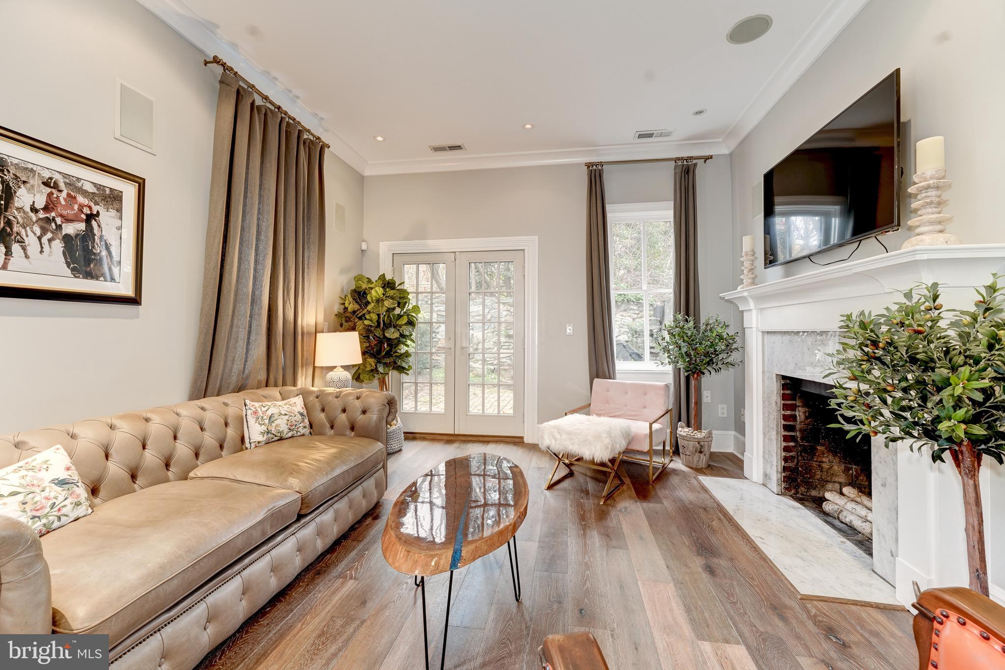 1237 29th Street Northwest Washington, DC 20007 - Photo 11 of 37 Wood-burning fireplace & high ceilings thruout!