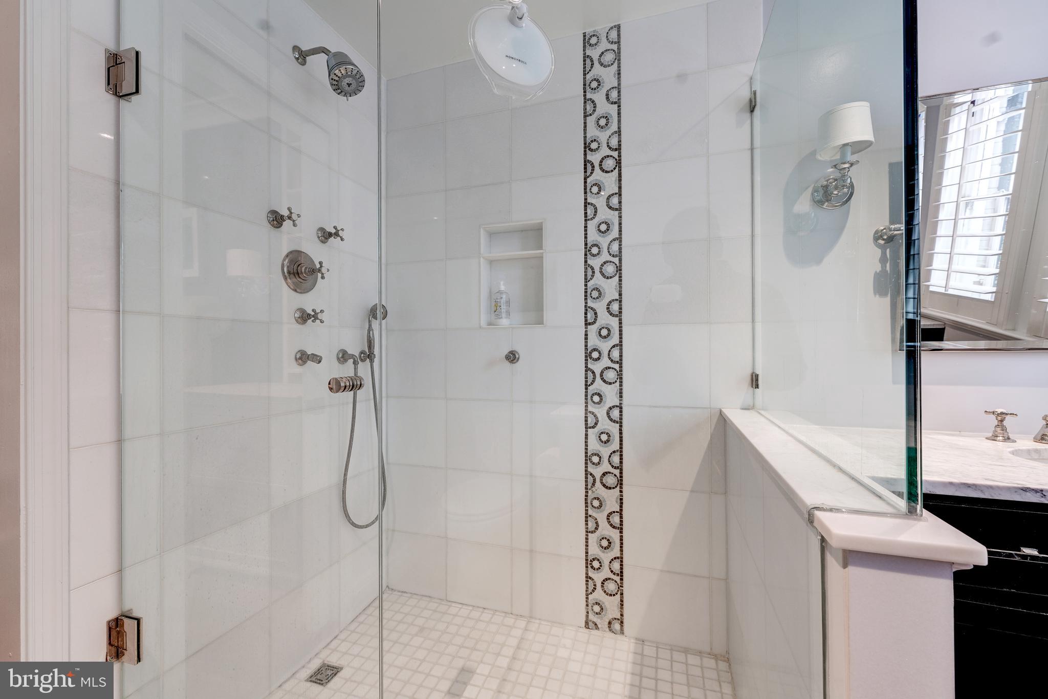 1237 29th Street Northwest Washington, DC 20007 - Photo 22 of 37 Marble custom Master Shower with jets!