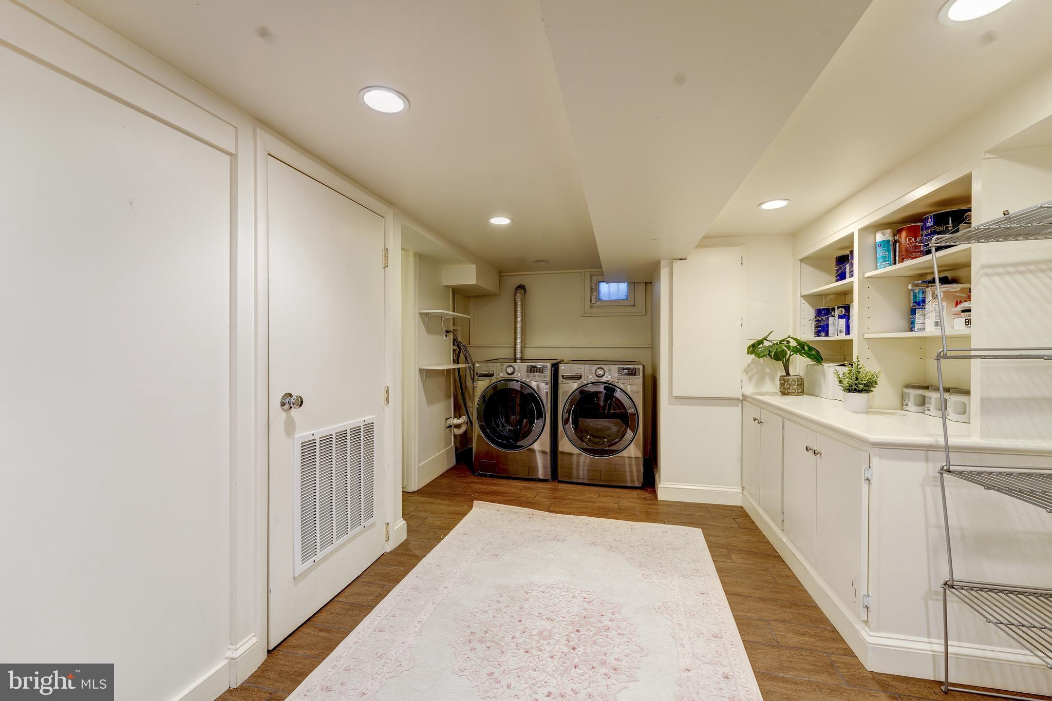 1237 29th Street Northwest Washington, DC 20007 - Photo 23 of 37 Built-in Cabinetry in Lower Level