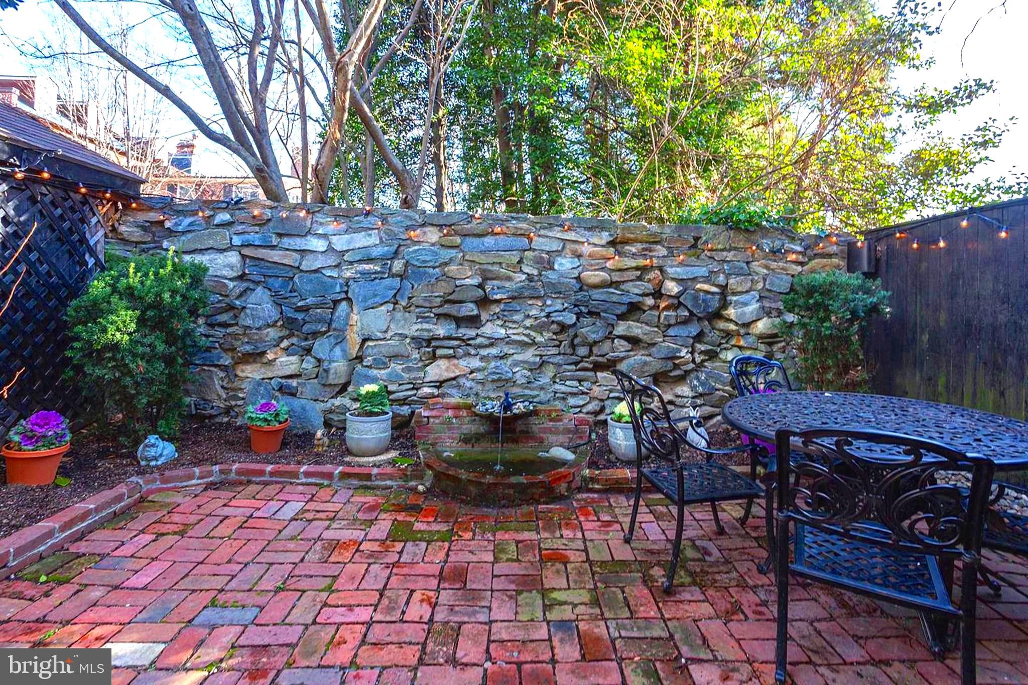 1237 29th Street Northwest Washington, DC 20007 - Photo 7 of 37 Self-watering fountain amongst lush landscapes!