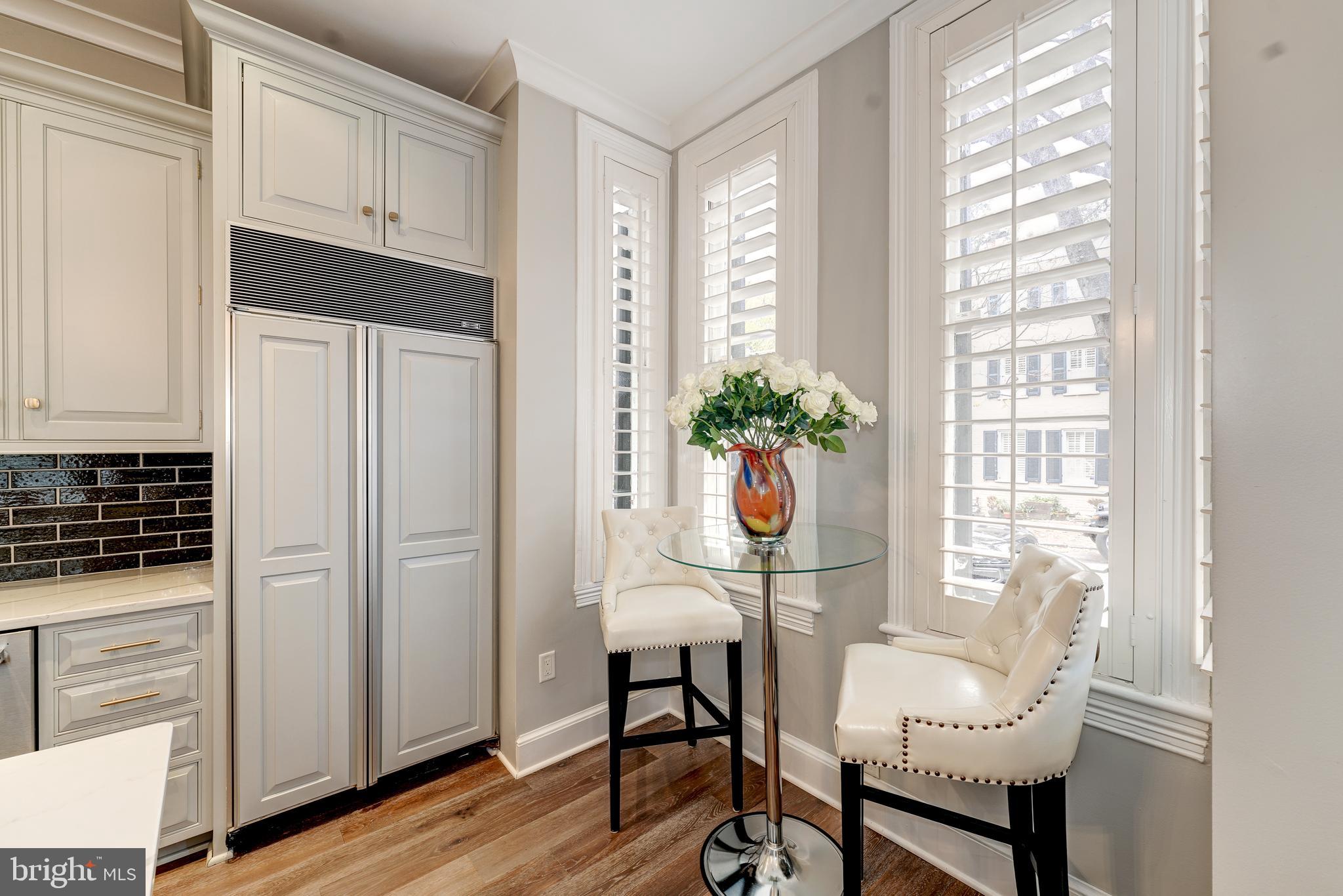 1237 29th Street Northwest Washington, DC 20007 - Photo 10 of 37 Sub-zero refrigerator-freezer& table with view!