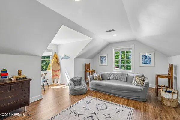 a view of a terrace with a lake view