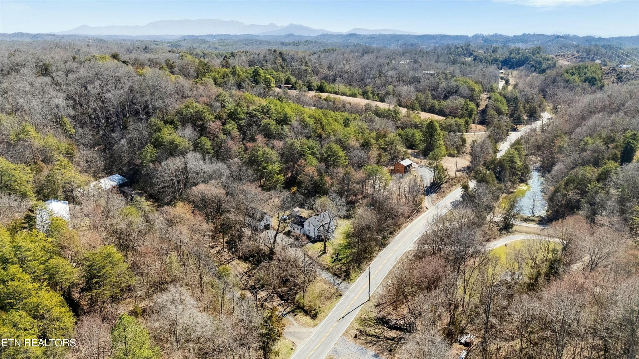 1216 Powder Springs Road Sevierville, TN 37876 - Photo 42 of 45 a view of a forest with trees and mountains