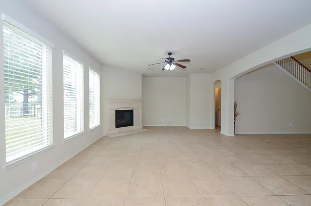 an empty room with a window