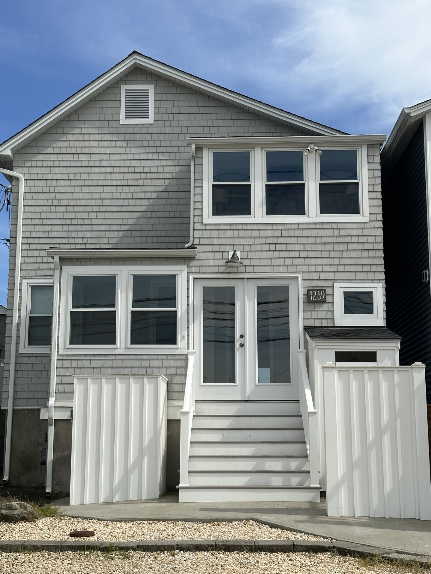 a front view of a house