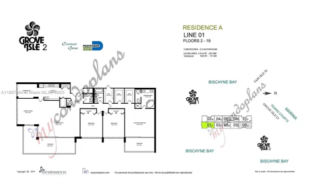 $13,000 | 2 Grove Isle Drive, Unit B1501, Miami, FL 33133