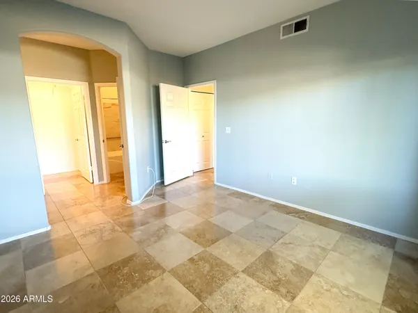 an empty room with a window