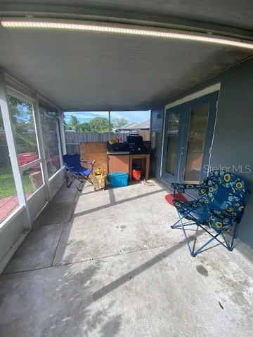a view of outdoor space with seating area