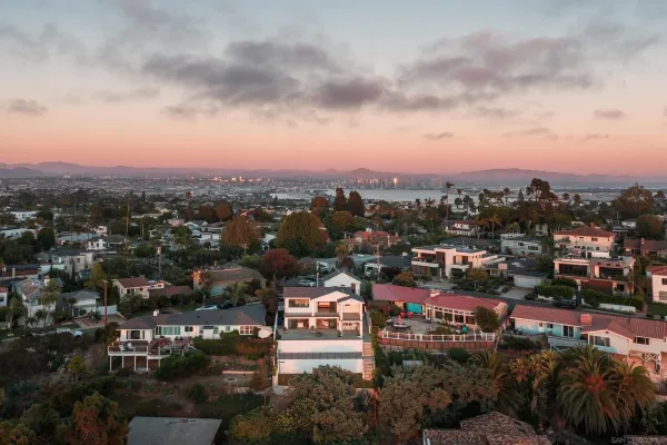 a view of city from balcony