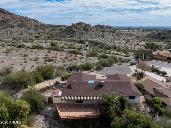 an aerial view of multiple house
