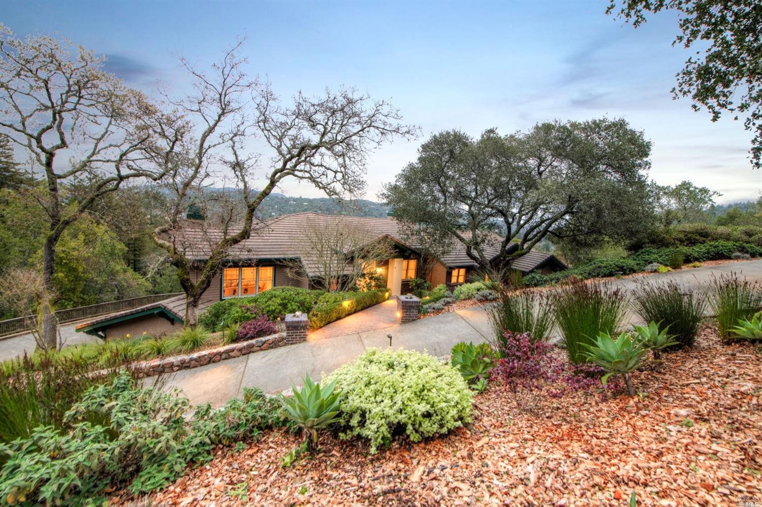 8 Upper Road West Ross, CA 94957 - Photo 1 of 1 a view of a garden with a fountain