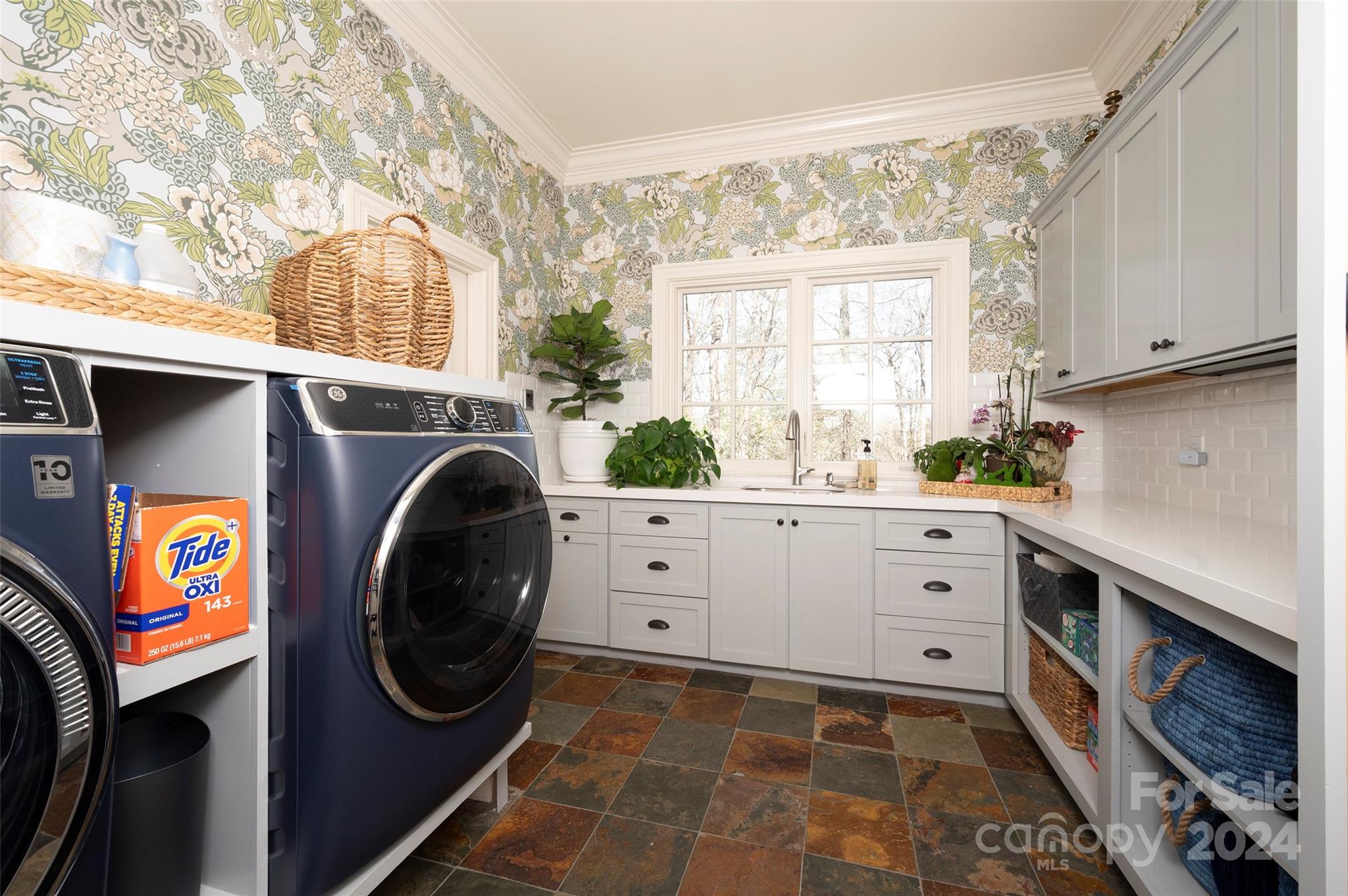 287 James Way Advance, NC 27006 - Photo 13 of 45 a utility room with cabinets washer and dryer