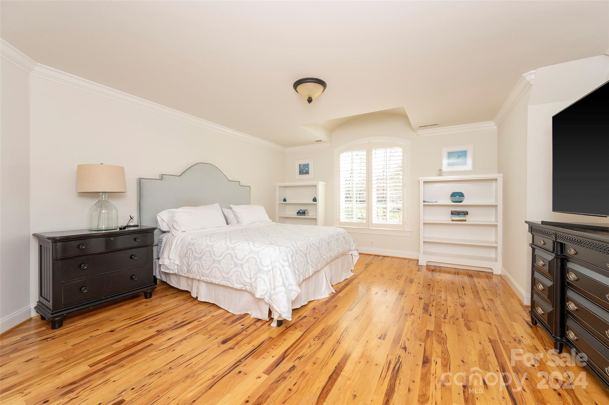 287 James Way Advance, NC 27006 - Photo 19 of 45 a spacious bedroom with a bed and a flat screen tv
