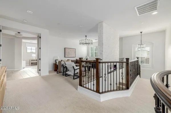 a view of a livingroom with furniture