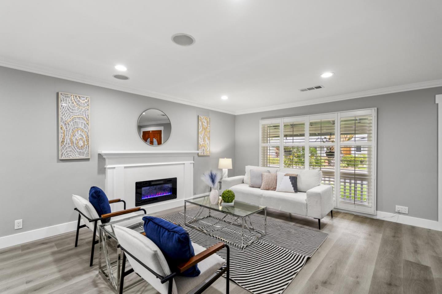 5150 Brookside Lane Concord, CA 94521 - Photo 6 of 54 a living room with furniture and a fireplace