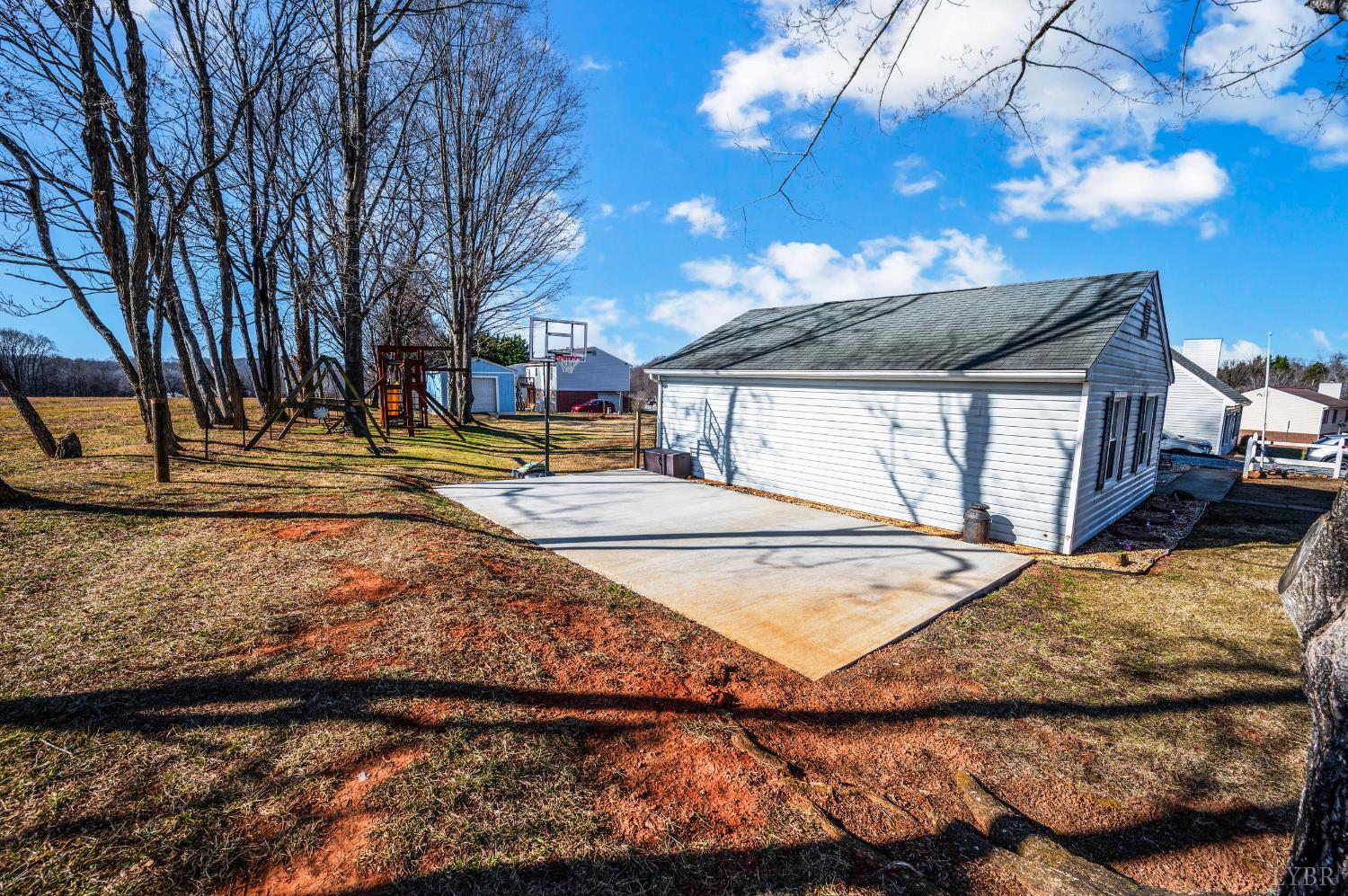 2550 Town Fork Road Evington, VA 24550 - Photo 26 of 42 a view of a backyard with wooden fence