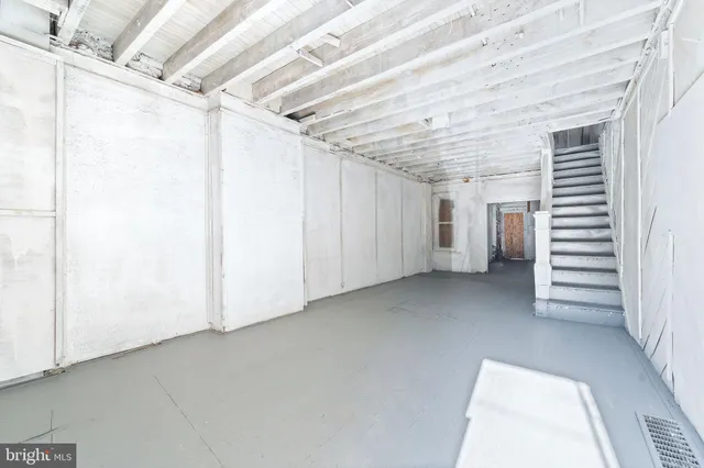 a view of room with stairs