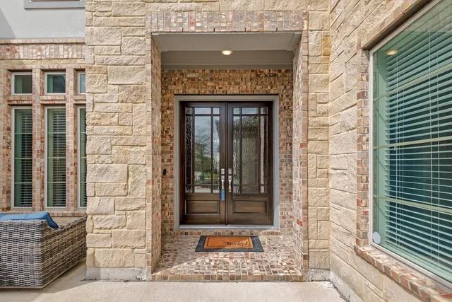 a front view of a house with a window