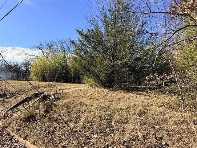a view of a yard covered with snow in the yard