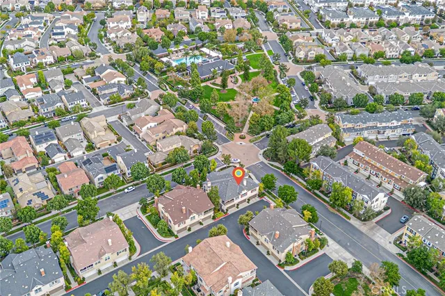 an aerial view of a city