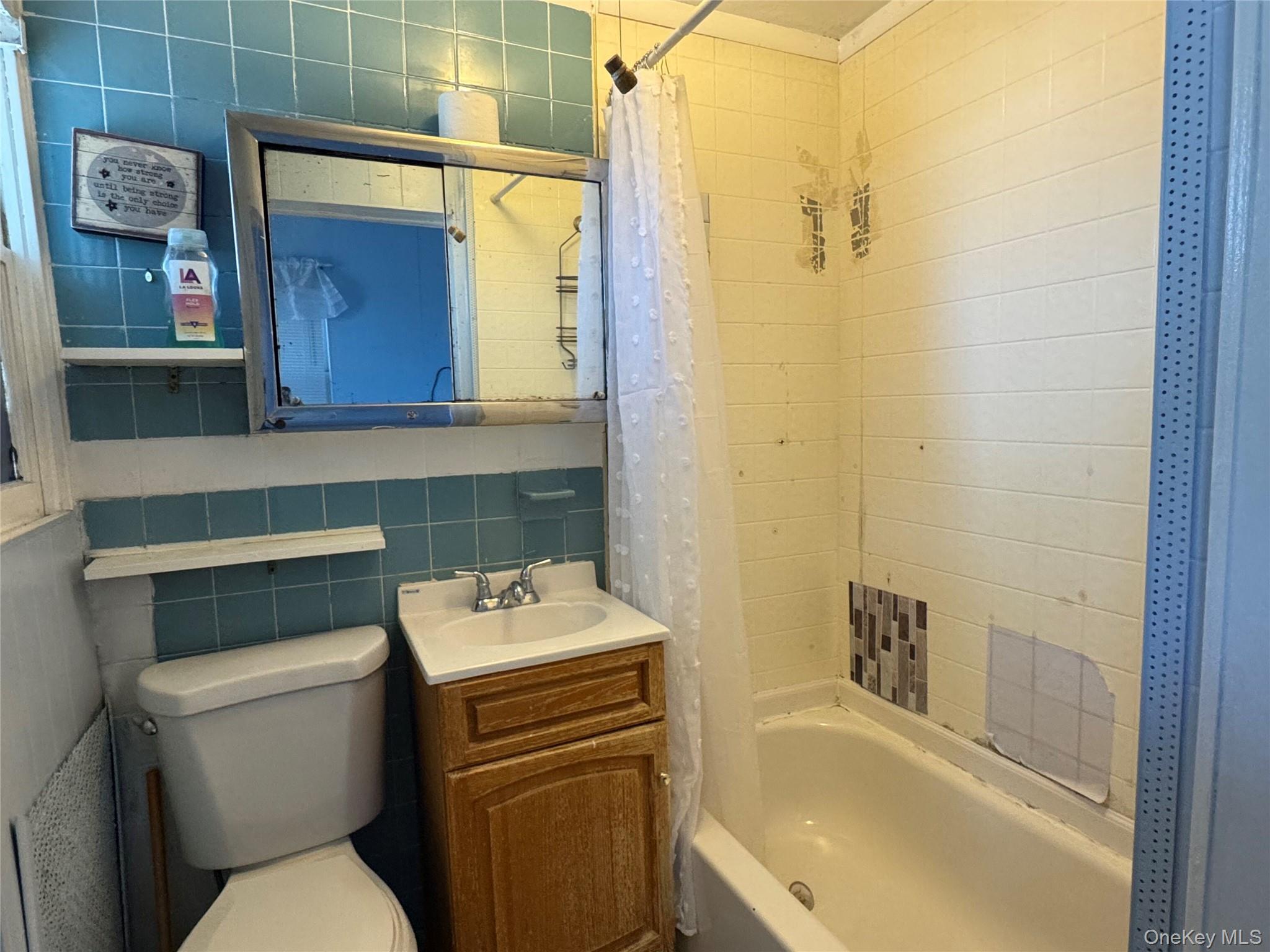 44-11 65th Street Queens, NY 11377 - Photo 14 of 29 a bathroom with a sink toilet and shower